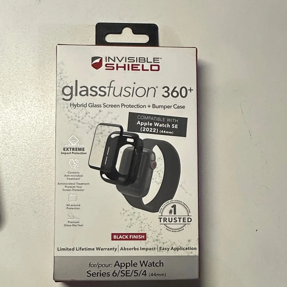 GlassFusion 360+ Screen Protector for Apple Watch - Black